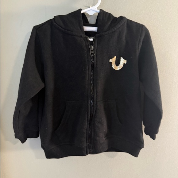 True Religion Black and Gold Pullover Hoodie - Picture 2 of 7